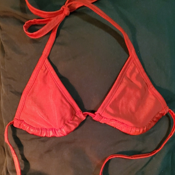 Red Triangle Bathing Suit Top NWOT - Picture 1 of 2